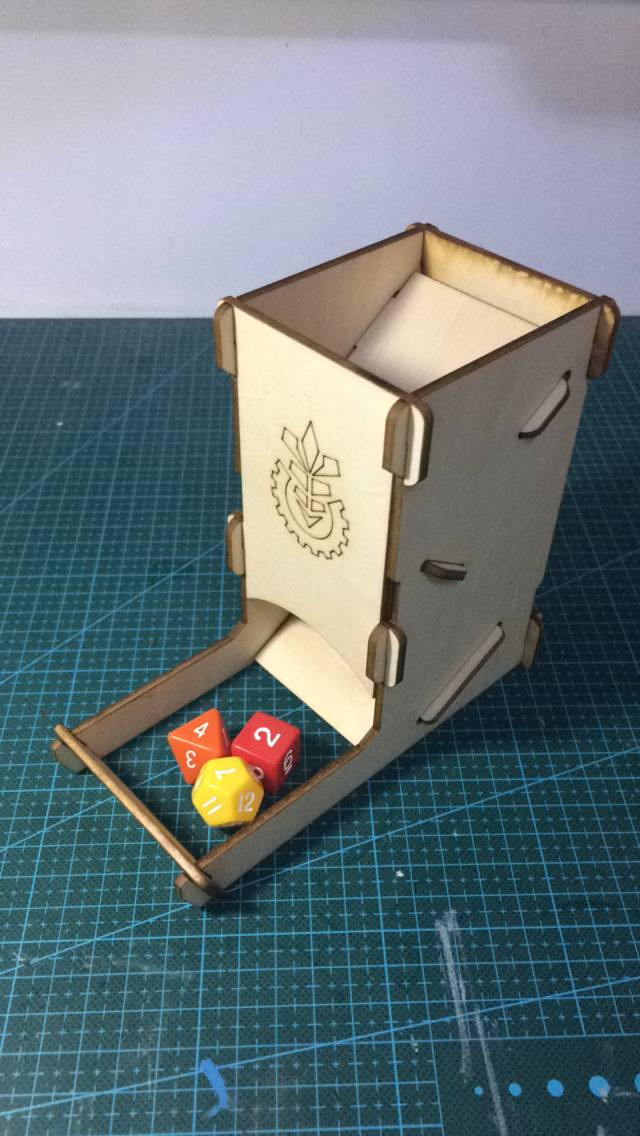 Wooden four-corner tower dice tower