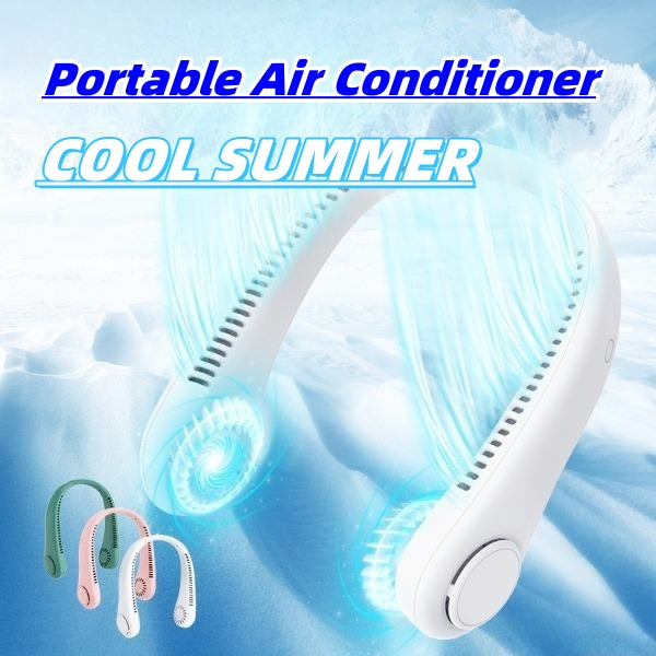 Rechargeable Neck Fan Hands Free USB Mini Fan Traveling Outdoor Sports Fans Portable Lazy Bladeless Hanging Neck Fan